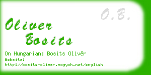 oliver bosits business card