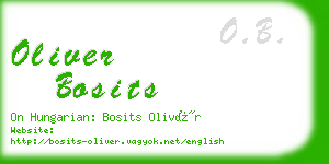 oliver bosits business card